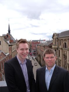 Sam Vinall (left) with Adam Mobley